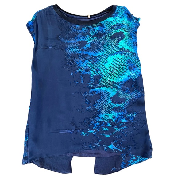 Elie Tahari Silk Dual Layer Top - Picture 1 of 6